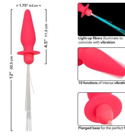 CALEXOTICS - SOUTHERN LIGHTS LIGHT UP PLUG ANAL 10 VIBRATIONS SILICONE ROSE by CALEXOTICS