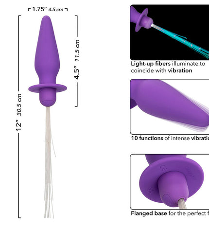 CALEXOTICS - SOUTHERN LIGHTS LIGHT UP PLUG ANAL10 VIBRATIONS SILICONE VIOLET by CALEXOTICS