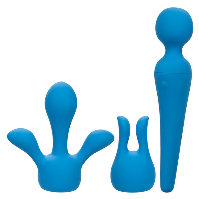 CALEXOTICS - COUTURE KIT VIBRATEUR WAND 10 VIBRATIONS BLEU by CALEXOTICS
