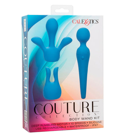 CALEXOTICS - COUTURE KIT VIBRATEUR WAND 10 VIBRATIONS BLEU by CALEXOTICS