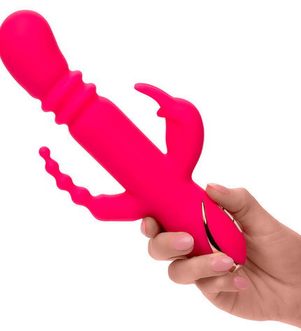 CALEXOTICS - JACK FANTASY TRIPLE VIBRATEUR CHAUFFANT LAPIN ROSE by CALEXOTICS