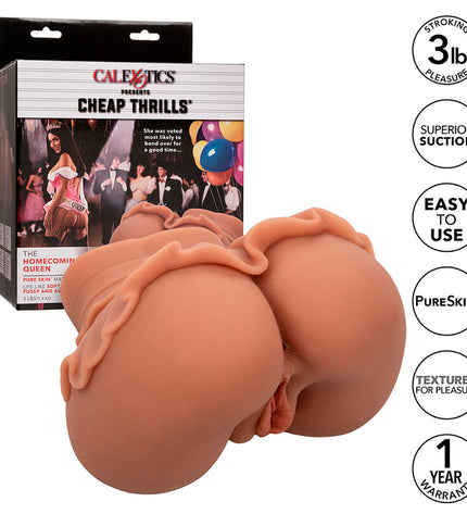 CALEXOTICS - LA REINE DU RETOUR À LA MAISON MASTURBATEUR DOUBLE RÉALISTE CARAMEL by CALEXOTICS