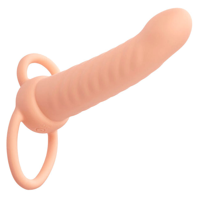 CALEXOTICS - MAXX DOUBLE PÉNÉTRATEUR NERVURÉ 10 VIBRATIONS FLESH by CALEXOTICS