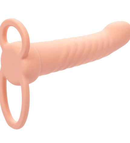 CALEXOTICS - MAXX DOUBLE PÉNÉTRATEUR NERVURÉ 10 VIBRATIONS FLESH by CALEXOTICS