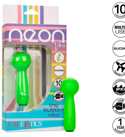 CALEXOTICS - NEON VIBES LE BUBBLY VIBE MINI MASSEUR 10 VIBRATIONS VERT by CALEXOTICS