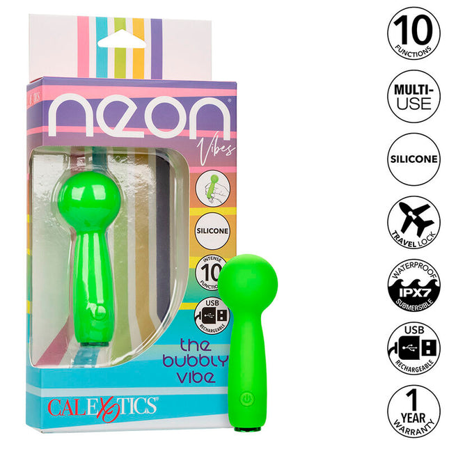 CALEXOTICS - NEON VIBES LE BUBBLY VIBE MINI MASSEUR 10 VIBRATIONS VERT by CALEXOTICS