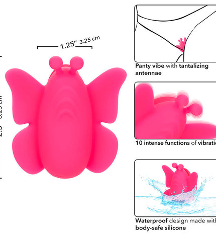 CALEXOTICS - NEON VIBES FLUTTER VIBE STIMULATEUR 10 VIBRATIONS ROSE by CALEXOTICS