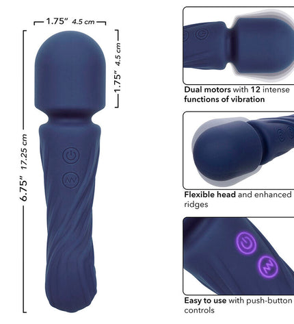 CALEXOTICS - CHARISMA ALLURE MASSEUR DOUBLE MOTEURS 12 FONCTIONS 17,25 CM X 4,5 CM VIOLET by CALEXOTICS