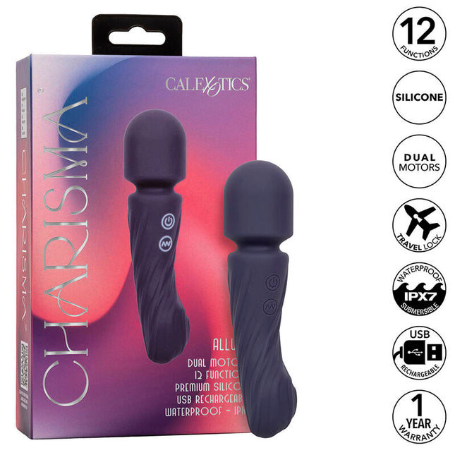 CALEXOTICS - CHARISMA ALLURE MASSEUR DOUBLE MOTEURS 12 FONCTIONS 17,25 CM X 4,5 CM VIOLET by CALEXOTICS