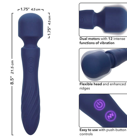 CALEXOTICS - CHARISMA MYSTIQUE MASSEUR DOUBLE MOTEURS 12 FONCTIONS 20,5 CM X 4,5 CM VIOLET by CALEXOTICS