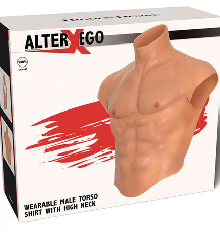 DÉSIR CACHÉ - T-SHIRT TORSE MASCULIN EN SILICONE ALTER EGO AVEC ESTHÉTIQUE DES ABS by HIDDEN DESIRE