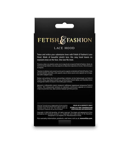 NS NOVELTIES - FETISH & FASHION CAPUCHE EN DENTELLE NOIRE by NS NOVELTIES