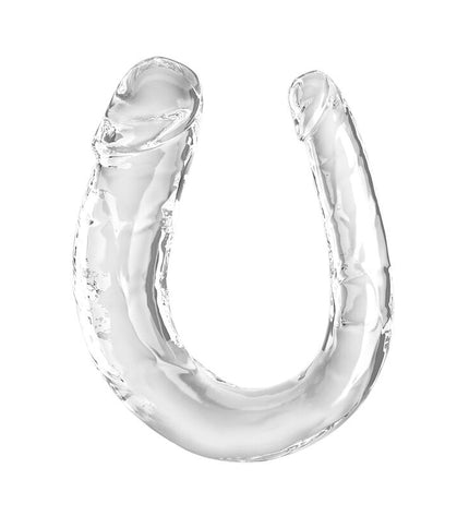 KING COCK - DOUBLE TROUBLE DOUBLE GODE 33 CM TRANSPARENT by KING COCK