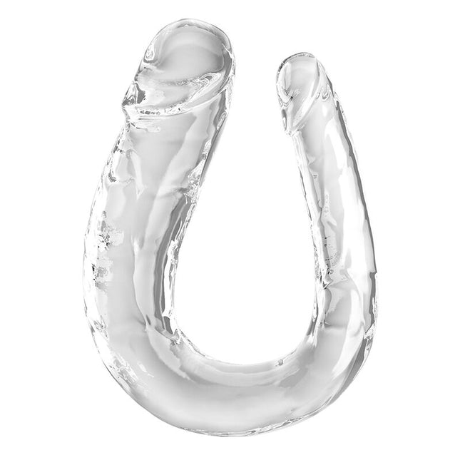KING COCK - DOUBLE TROUBLE DOUBLE GODE 44 CM TRANSPARENT by KING COCK