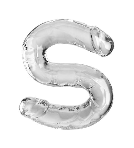 KING COCK - DOUBLE TROUBLE DOUBLE GODE 46 CM TRANSPARENT by KING COCK