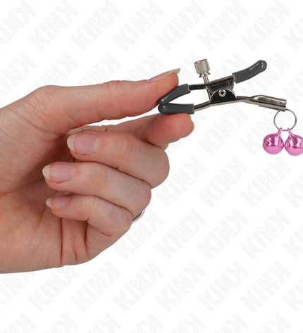 KINK - PINCE À METON DOUBLE CLOCHE ROSE 6 CM by KINK NIPPLE GRIP