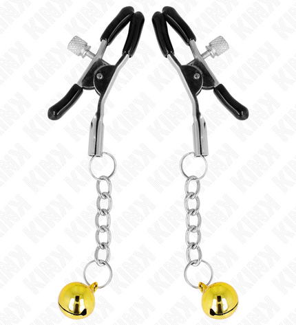 KINK - PINCES À METON PENDENTIF JINGLE BELL OR 6 CM by KINK NIPPLE GRIP