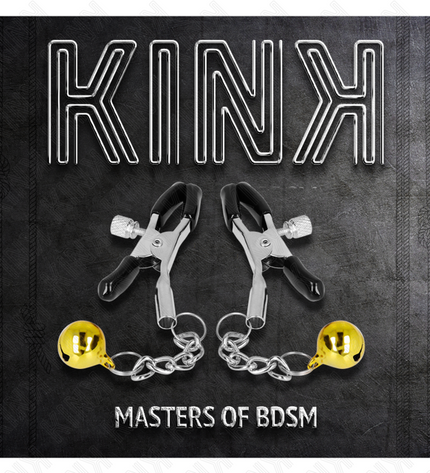 KINK - PINCES À METON PENDENTIF JINGLE BELL OR 6 CM by KINK NIPPLE GRIP