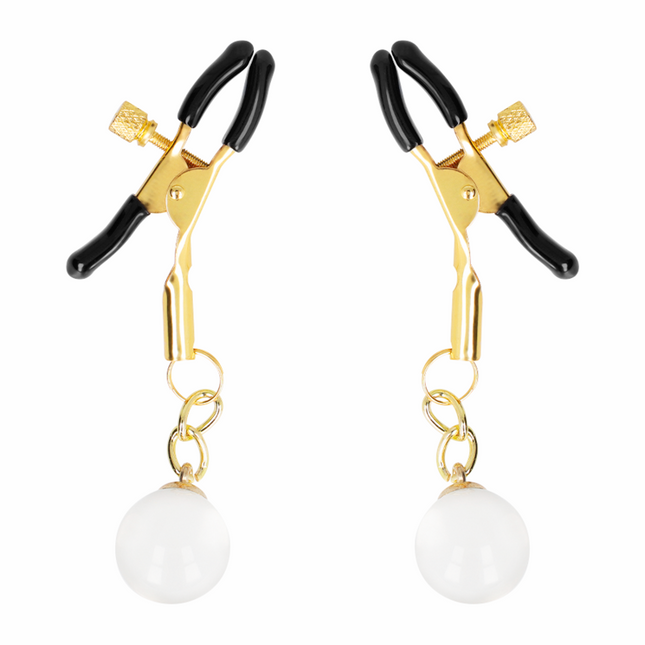 KINK - PINCES À METON BILLES DE VERRE OR 6 CM by KINK NIPPLE GRIP