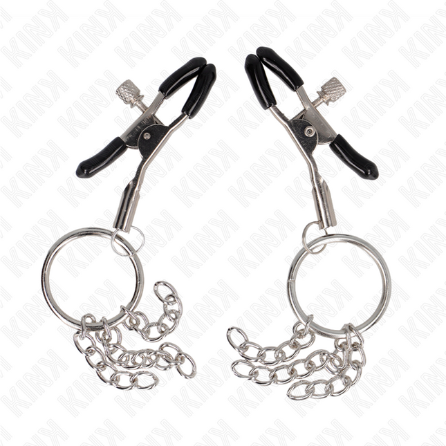KINK - PINCE A METON O RING ET PETITE CHAINE ARGENT 6 CM by KINK NIPPLE GRIP