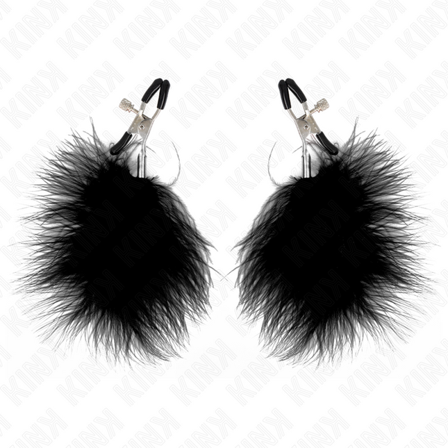 KINK - PINCE À METON PLUME NOIR 7 CM by KINK NIPPLE GRIP