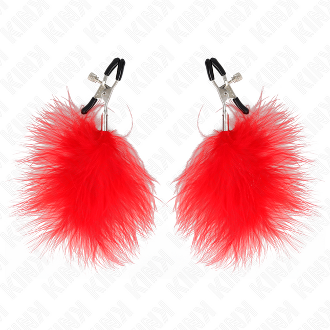 KINK - PINCE À METON PLUME ROUGE 7 CM by KINK NIPPLE GRIP