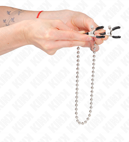 KINK - PINCES À TÉLÉTON CHAÎNE DE BILLES 30 CM by KINK NIPPLE GRIP