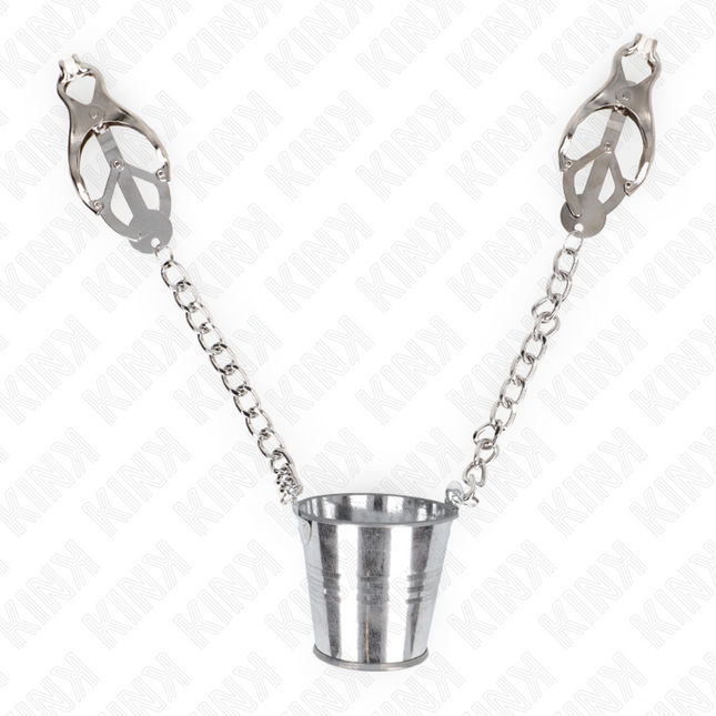 KINK - PINCES À METELIER AVEC SEAU ARGENT by KINK NIPPLE GRIP