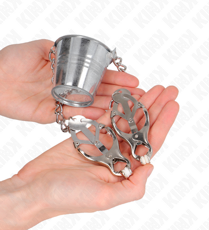 KINK - PINCES À METELIER AVEC SEAU ARGENT by KINK NIPPLE GRIP