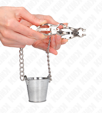 KINK - PINCES À METELIER AVEC SEAU ARGENT by KINK NIPPLE GRIP