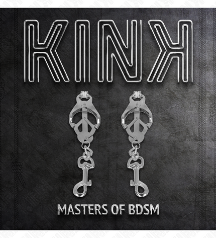 KINK - PINCES À METELLES TRÈFLE JAPONAIS AVEC CROCHETS ARGENT by KINK NIPPLE GRIP