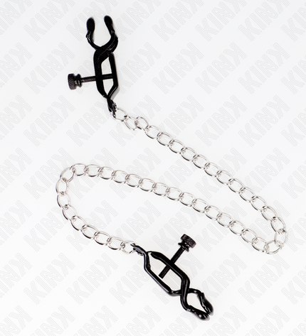KINK - PINCES À TAMELON CHAÎNE PLATE ARGENT 30 CM by KINK NIPPLE GRIP