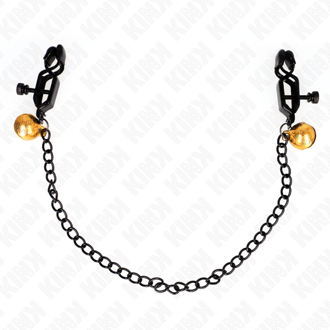 KINK - PINCES À METON CHAÎNE PLATE ET CLOCHE ARGENT 30 CM by KINK NIPPLE GRIP
