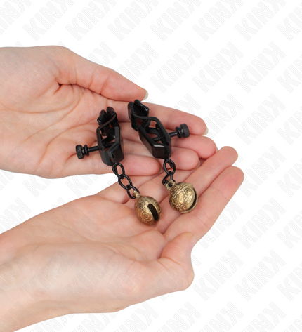 KINK - PINCES À METELONS STYLE CLOCHE NOIR 7 CM by KINK NIPPLE GRIP