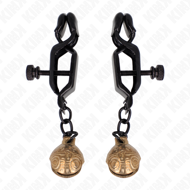 KINK - PINCES À METELONS STYLE CLOCHE NOIR 7 CM by KINK NIPPLE GRIP