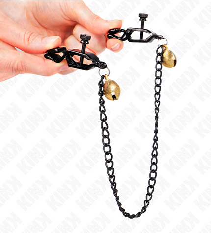 KINK - PINCES À METON CHAÎNE PLATE ET CLOCHE ARGENT 30 CM by KINK NIPPLE GRIP