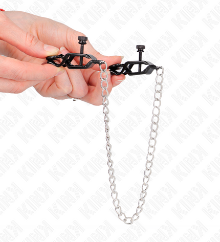 KINK - PINCES À TAMELON CHAÎNE PLATE ARGENT 30 CM by KINK NIPPLE GRIP