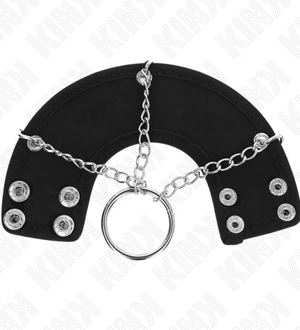 KINK - ANNEAU PÉNIS CHAÎNE 4 CM 7 CM MÉTAL AVEC CEINTURE EN CUIR by KINK RING POWER