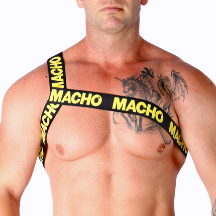 MACHO - HARNAIS ROMAIN JAUNE S/M by MACHO UNDERWEAR