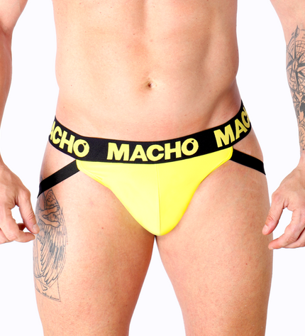 MACHO - MX25A JOCK LYCRA JAUNE S by MACHO UNDERWEAR