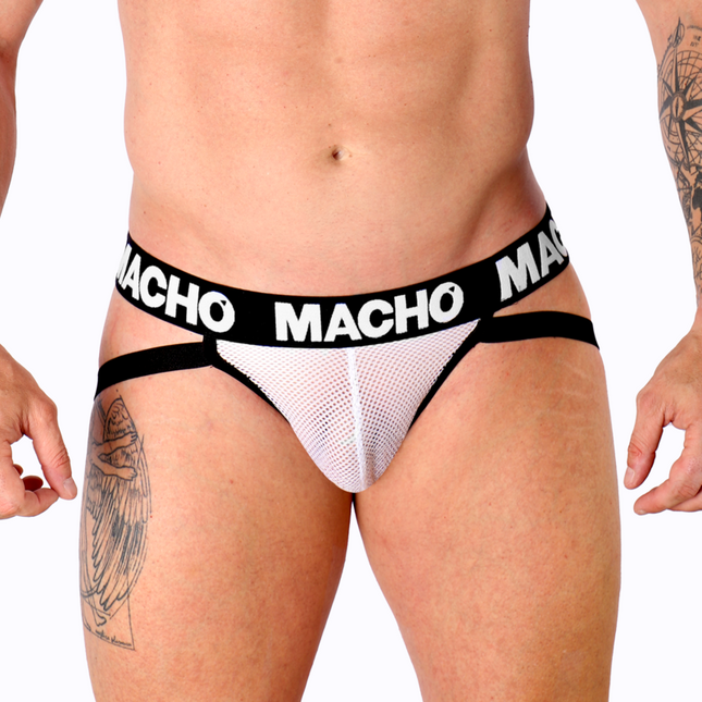 MACHO - MX26X1 JOCK GRID BLANC S by MACHO UNDERWEAR