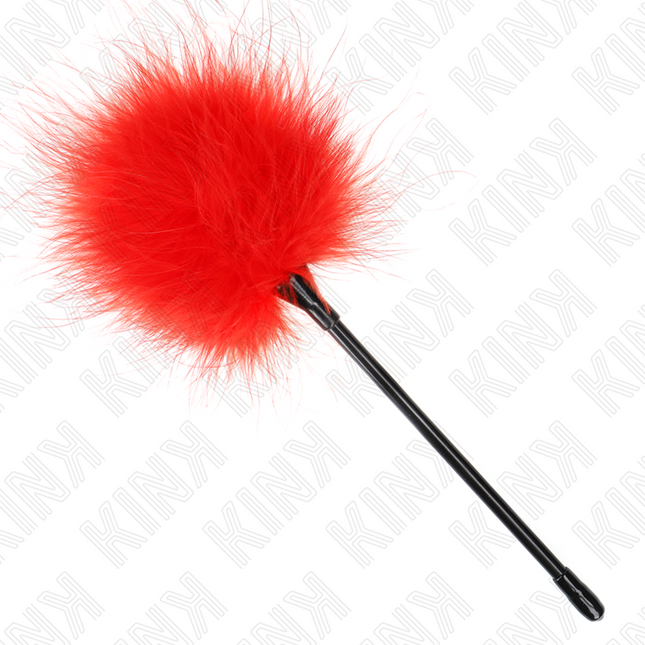KINK - PLUMES TICKLE ROUGES UTILISÉES POUR LE KIT BONDAGE 27 CM by KINK IMPACT & TOUCH