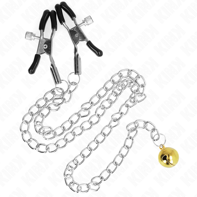 KINK - PINCES À METELIER CHAÎNE AVEC CLOCHE 30 CM by KINK NIPPLE GRIP