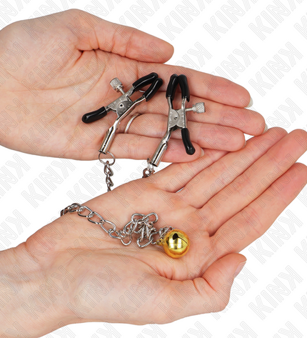 KINK - PINCES À METELIER CHAÎNE AVEC CLOCHE 30 CM by KINK NIPPLE GRIP