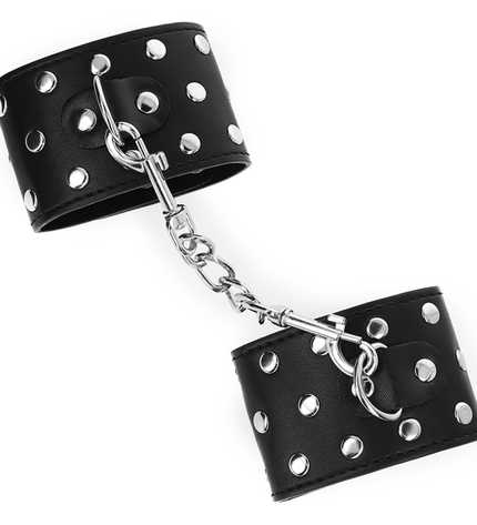 KINK - APPAREILS DE RETENUE POIGNETS AVEC FERMETURE PRESSION PLEINE DE RIVETS NOIR AJUSTABLE 19-24 CM X 5,5 CM by KINK WRIST RESTRAINT