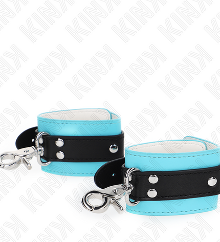 KINK - APPUI-POIGNETS VERROUILLABLES PREMIUM NOIR / BLEU RÉGLABLE 21-28 CM X 5,5 CM by KINK WRIST RESTRAINT