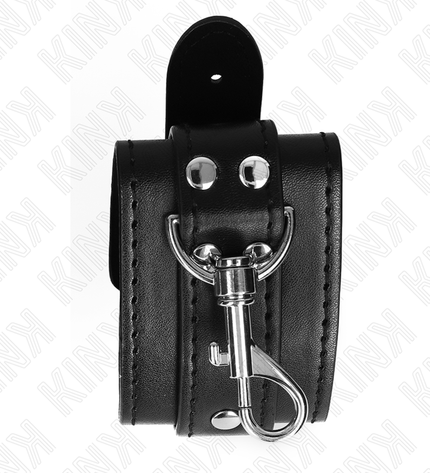 KINK - APPAREILS-POIGNETS VERROUILLABLES DUNGEON NOIR AJUSTABLES 21-28 CM X 5,5 CM by KINK WRIST RESTRAINT