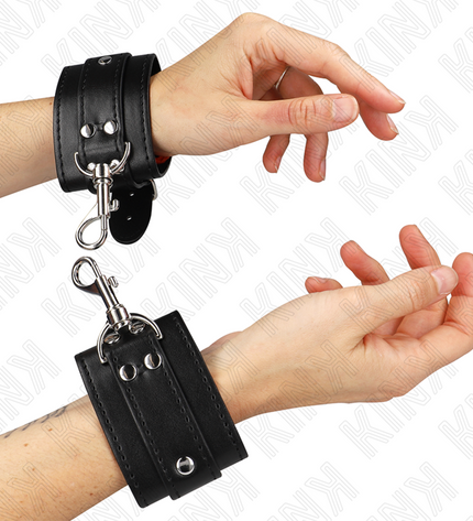 KINK - APPAREILS-POIGNETS VERROUILLABLES DUNGEON NOIR AJUSTABLES 21-28 CM X 5,5 CM by KINK WRIST RESTRAINT