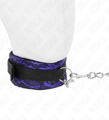 KINK - COLLIER COURT EN DENTELLE DE VELOURS AVEC CEINTURE 105 CM AVEC GARNITURE EN NYLON 44 X 5,5 CM by KINK COLLAR & GAG