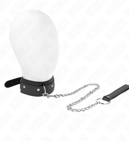KINK - COLLIER AVEC LAISSE 65 CM 1 ANNEAU RÉGLABLE 38-49 CM X 5 CM by KINK COLLAR & GAG